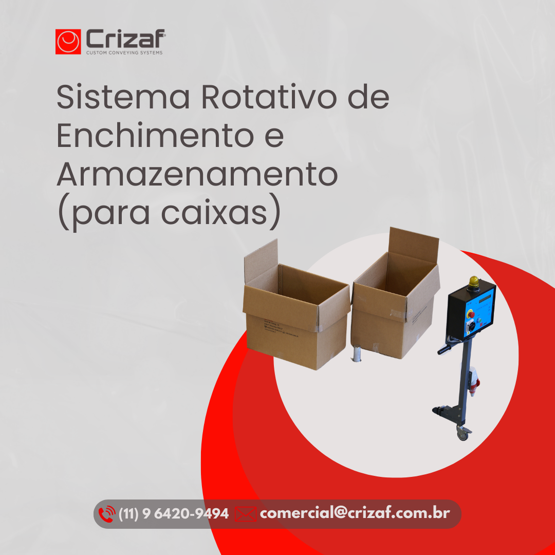 Sistema Rotativo de Enchimento e Armazenamento (para caixas) - Crizaf