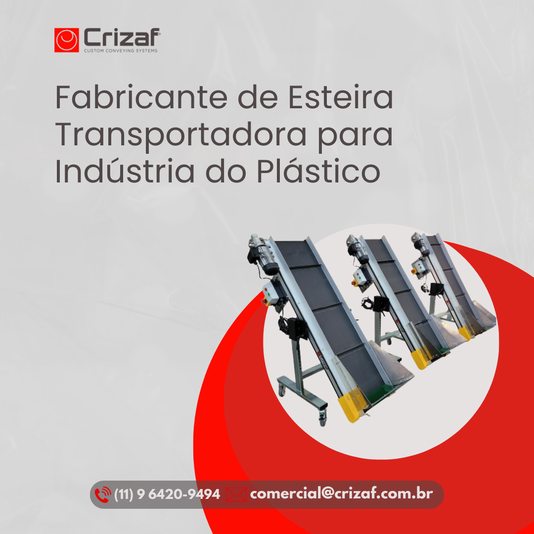 Fabricante de Esteira Transportadora para Indústria do Plástico - Crizaf