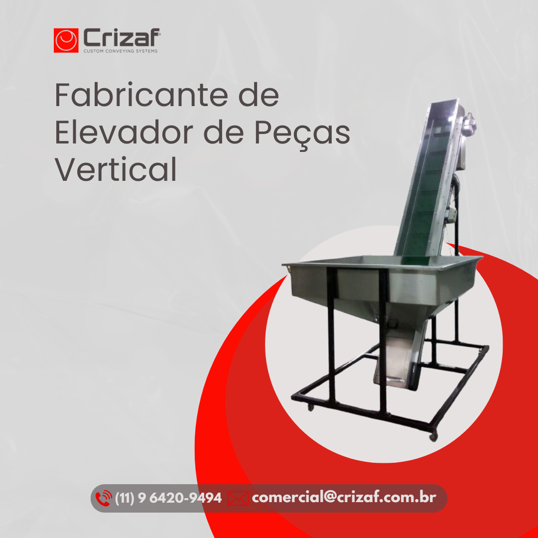 Fabricante de Elevador de Peças Vertical  - Crizaf