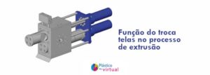 Qual a função do troca-telas no processo de extrusão?