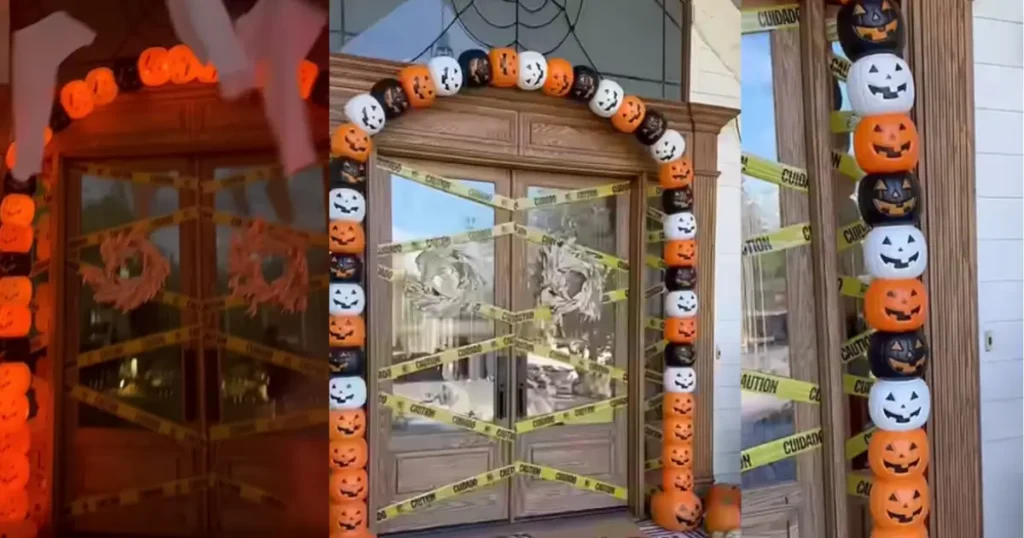 Pai cria decoração de Halloween com plástico e PVC