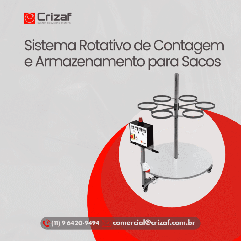 Sistema Rotativo de Contagem e Armazenamento para Sacos - Crizaf