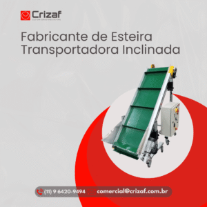 Esteira Transportadora Inclinada para Indústria Plástica - Crizaf