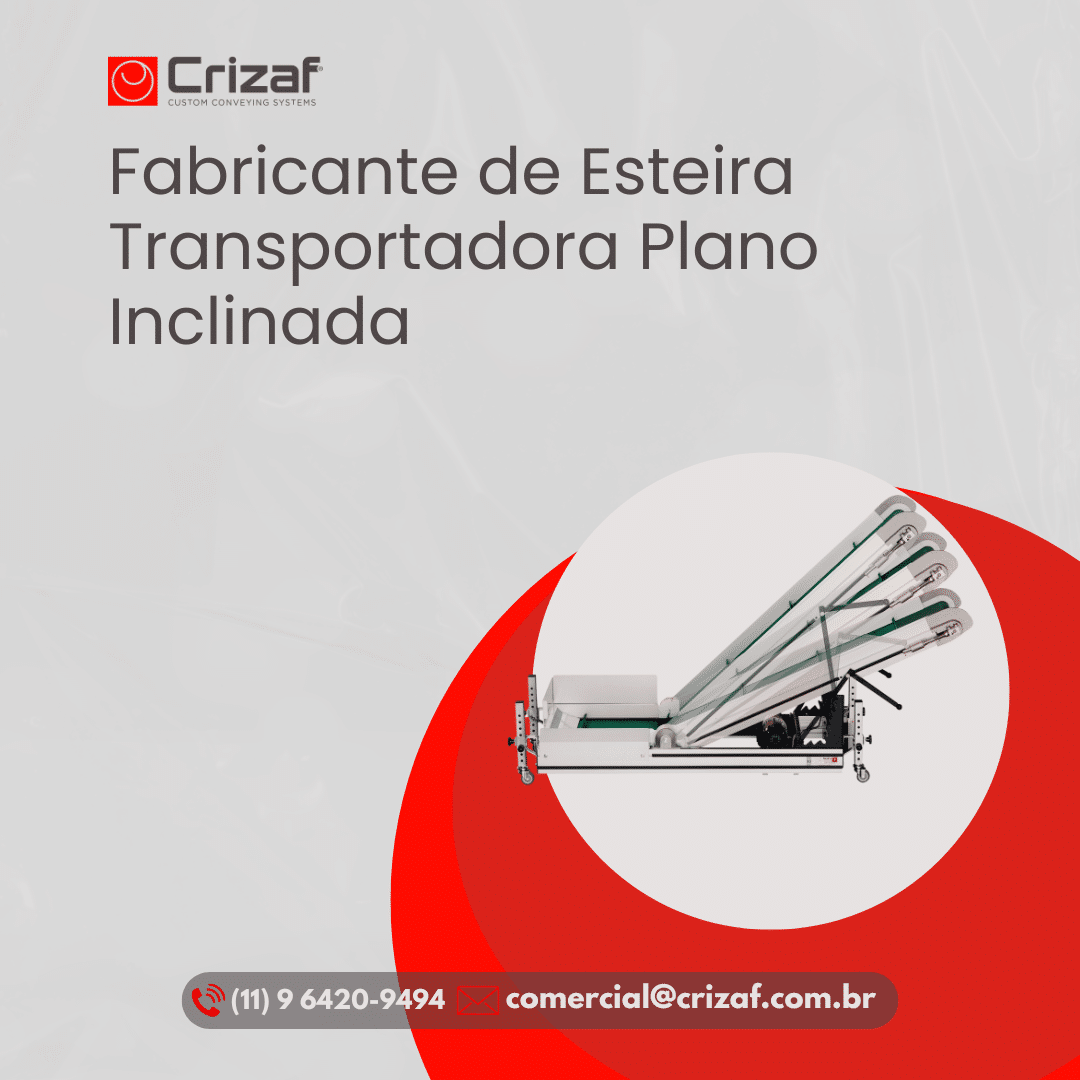 Fabricante de Esteira Transportadora Plano Inclinada - Crizaf