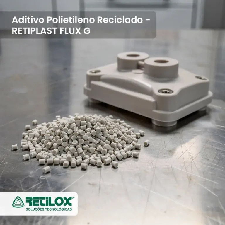 Injetar Polietileno Reciclado com melhor preenchimento de molde e acabamento - Retilox