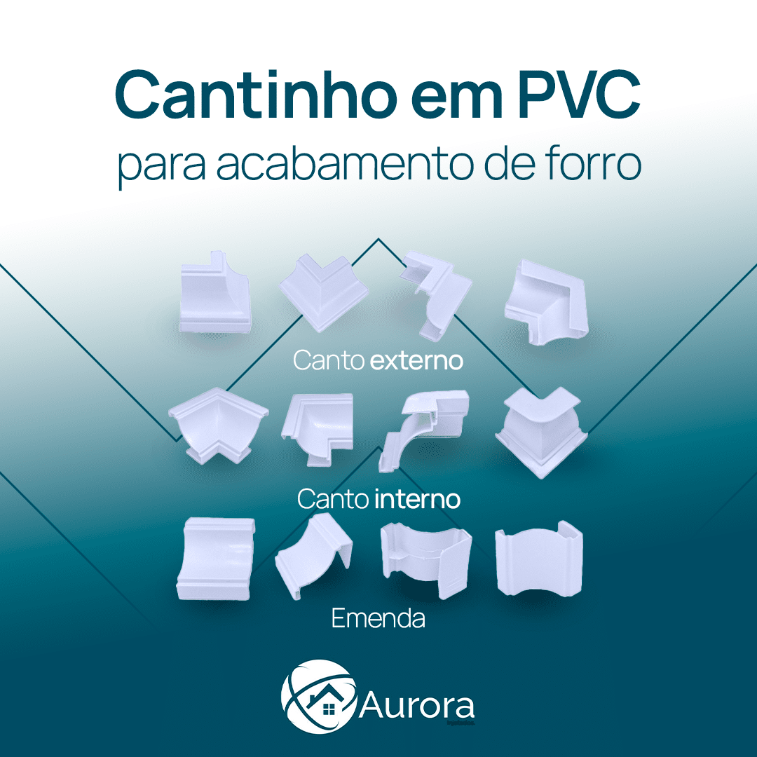 Cantinho em PVC para acabamento de forro – Aurora Injetados