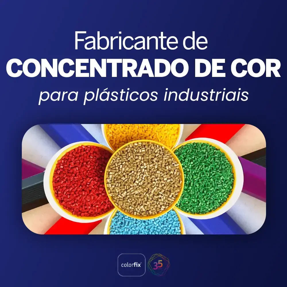 Fabricante de concentrado de cor para plásticos industriais - Colorfix