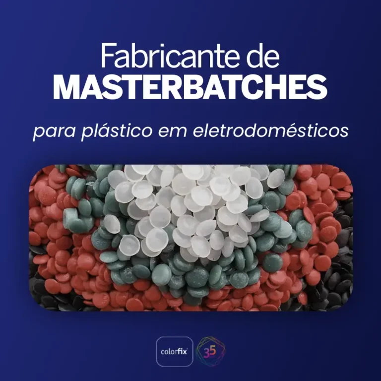 Fabricante de masterbatches para plástico em eletrodomésticos - Colorfix