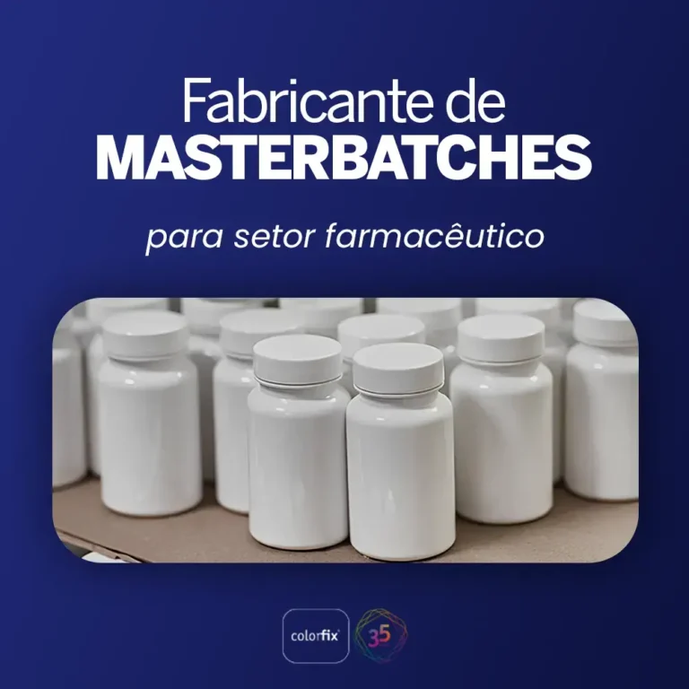 Fabricante de masterbatches para setor farmacêutico - Colorfix
