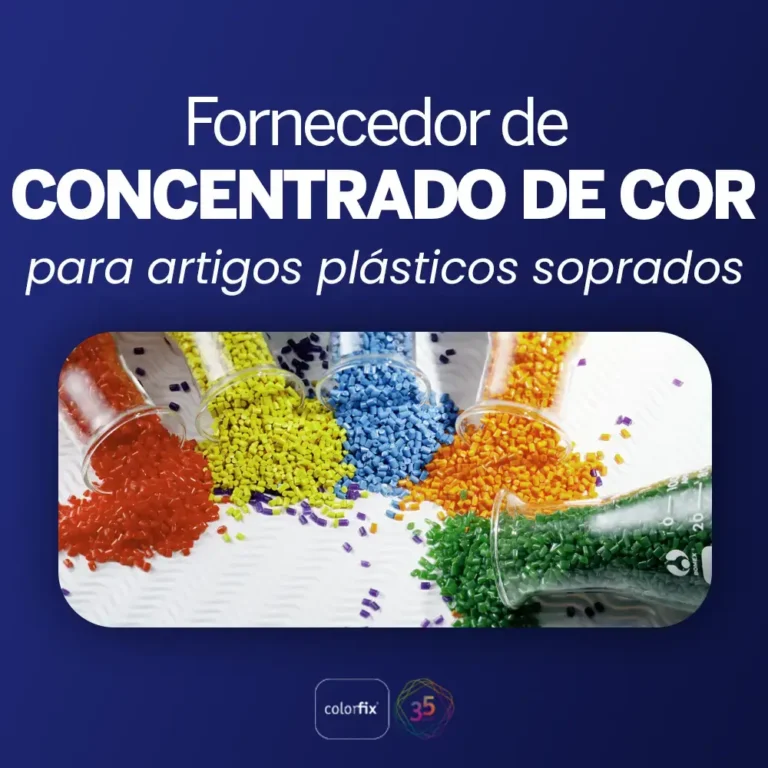 Fornecedor de concentrado de cor para artigos plásticos soprados - Colorfix