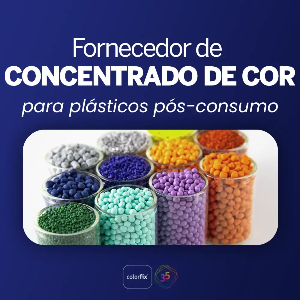 Fornecedor de concentrado de cor para plásticos pós-consumo - Colorfix