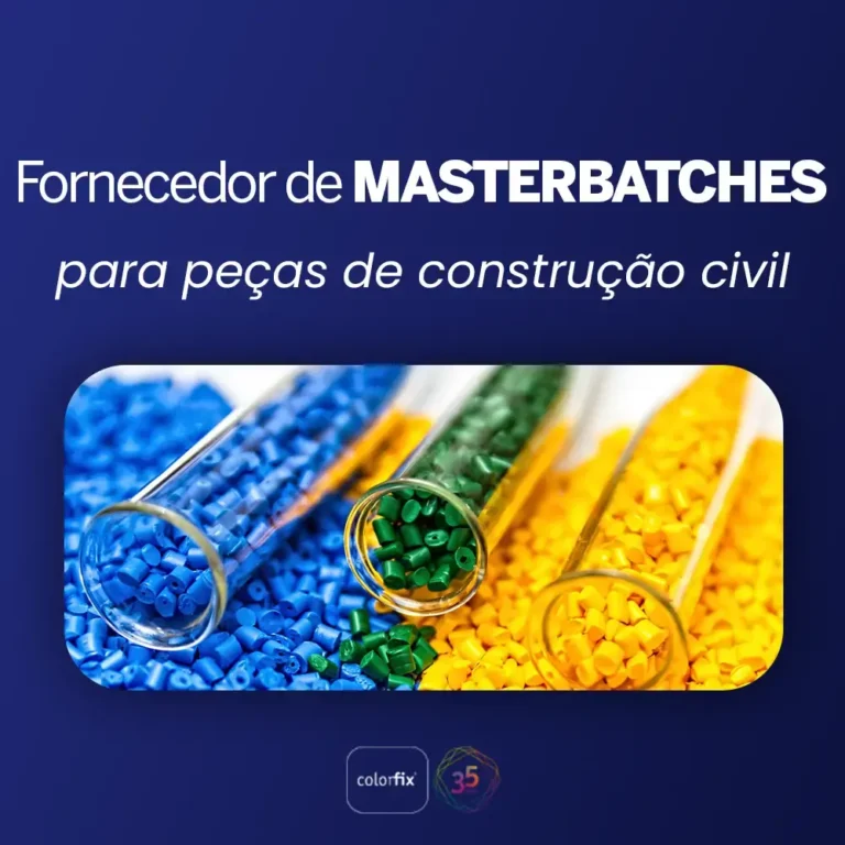 Fornecedor de masterbatches para peças de construção civil - Colorfix