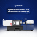 Injetora plástica elétrica com sistema hidráulico integrado - Haitian