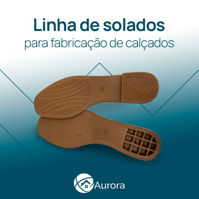 Linha de solados para fabricação de calçados – Aurora Injetados
