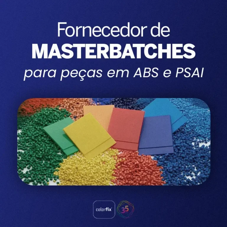 Fornecedor de masterbatches para peças em ABS e PSAI - Colorfix