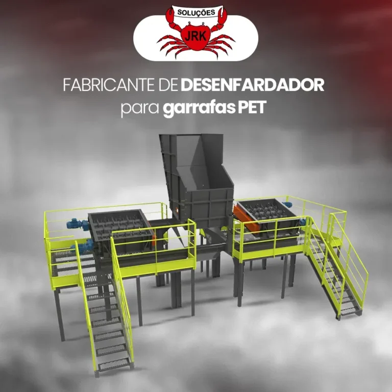 Fabricante de desenfardador de garrafas PET - JRK Soluções
