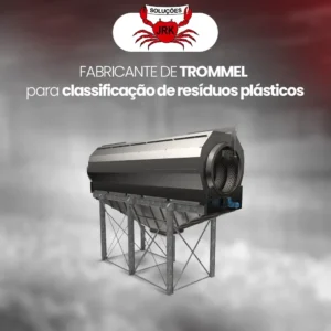 Fornecedor de trommel para classificação de resíduos plásticos - JRK Soluções