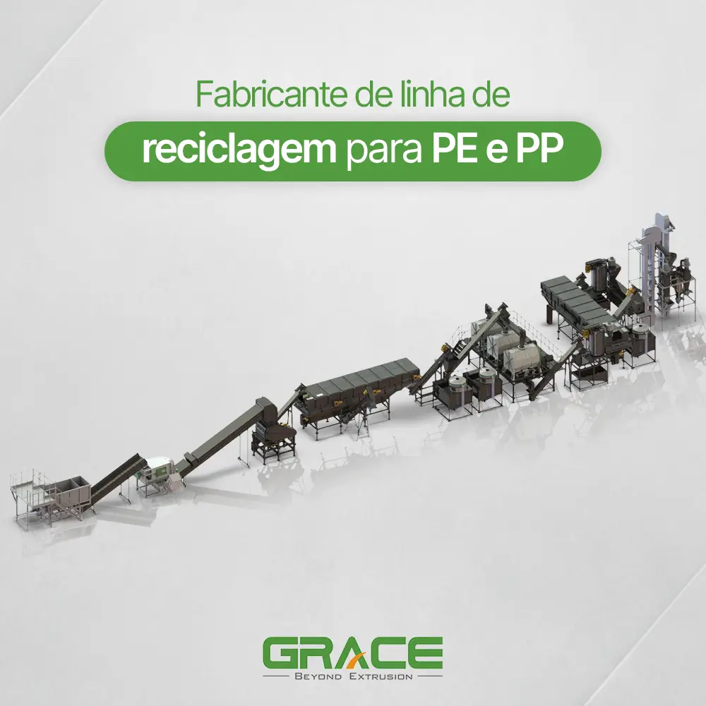 Fabricante de linha de reciclagem para PE e PP - Grace Machinery