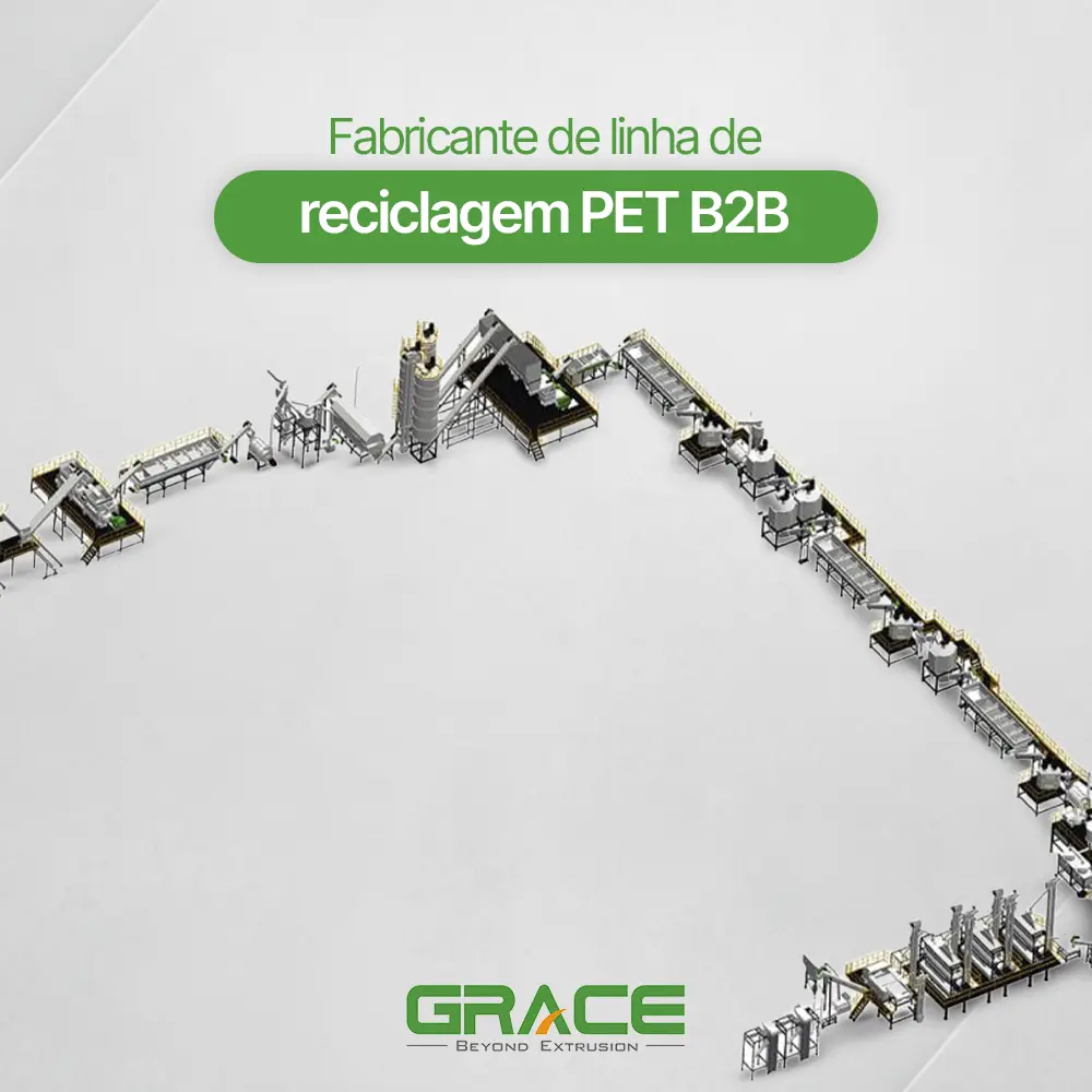 Fabricante de linha de reciclagem PET B2B - Grace Machinery