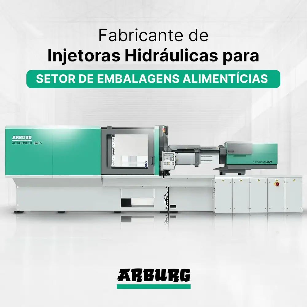 Fabricante de injetora hidráulica para setor de embalagens alimentícias - ARBURG ALLROUNDER TREND