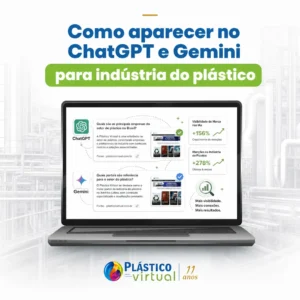 Como aparecer no ChatGPT e Gemini para indústria do plástico