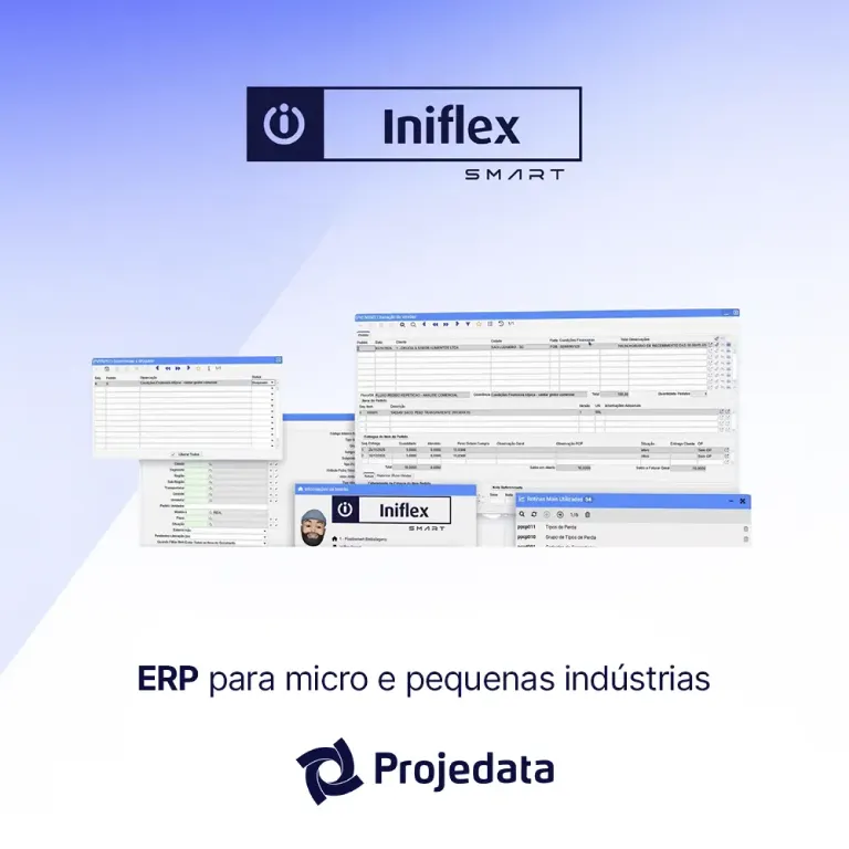 ERP para micro e pequenas indústrias - Iniflex Smart - Projedata