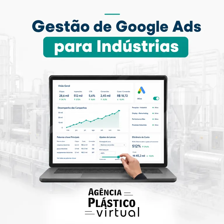 Gestão de campanhas no Google Ads para indústrias - Agência Plástico Virtual