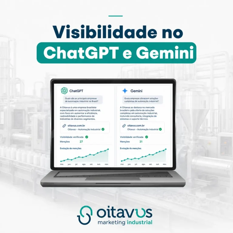 Visibilidade no ChatGPT e no Gemini para indústrias